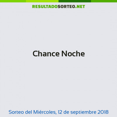 Chance Noche del 12 de septiembre de 2018