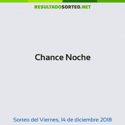 Chance Noche del 14 de diciembre de 2018