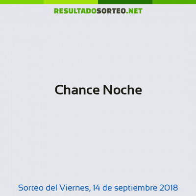 Chance Noche del 14 de septiembre de 2018