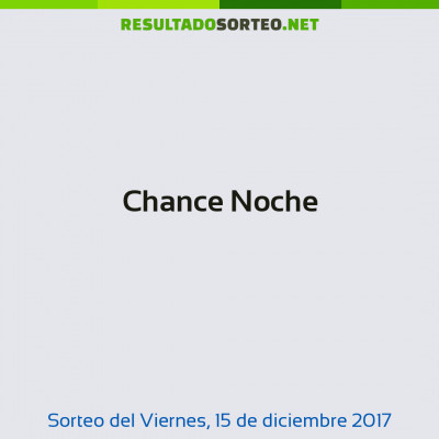 Chance Noche del 15 de diciembre de 2017
