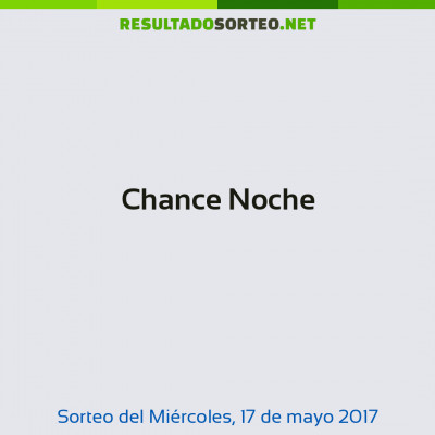 Chance Noche del 17 de mayo de 2017
