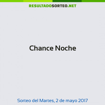 Chance Noche del 2 de mayo de 2017