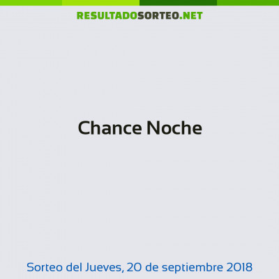 Chance Noche del 20 de septiembre de 2018