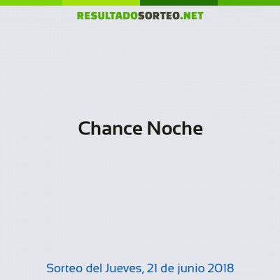 Chance Noche del 21 de junio de 2018