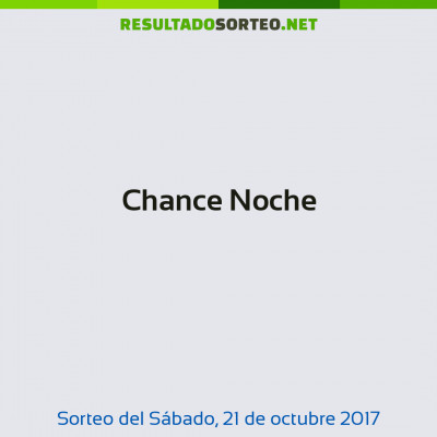 Chance Noche del 21 de octubre de 2017