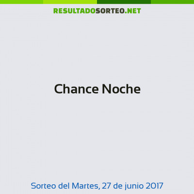 Chance Noche del 27 de junio de 2017