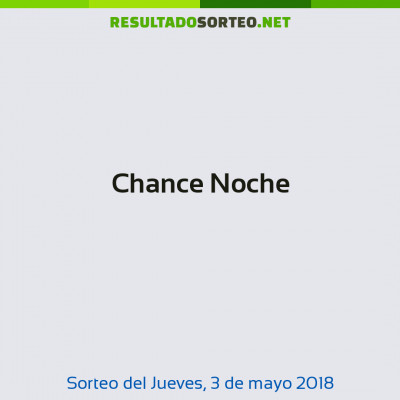 Chance Noche del 3 de mayo de 2018