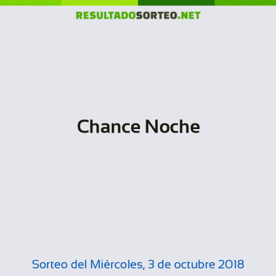 Chance Noche del 3 de octubre de 2018