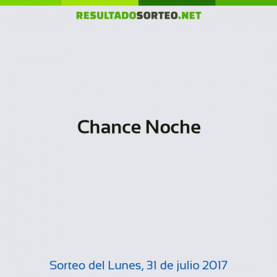 Chance Noche del 31 de julio de 2017