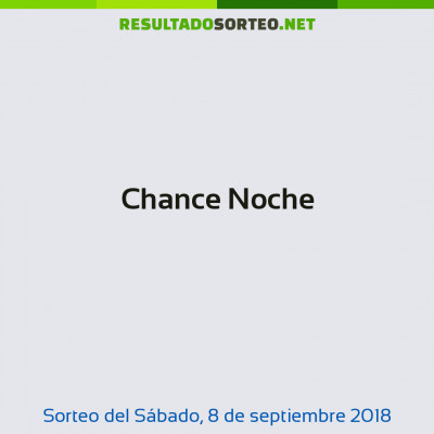 Chance Noche del 8 de septiembre de 2018