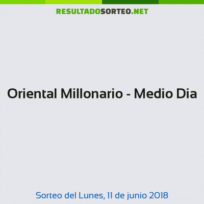 Oriental Millonario - Medio Dia del 11 de junio de 2018