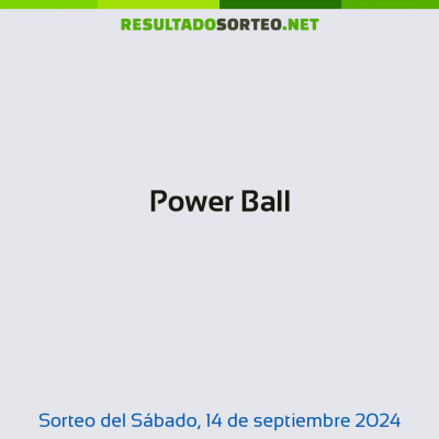 Power Ball del 14 de septiembre de 2024