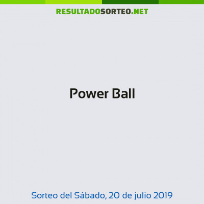 Power Ball del 20 de julio de 2019