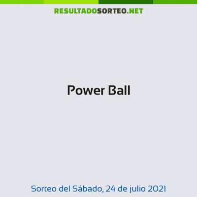 Power Ball del 24 de julio de 2021