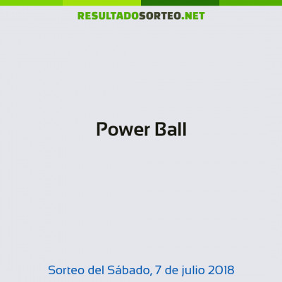 Power Ball del 7 de julio de 2018