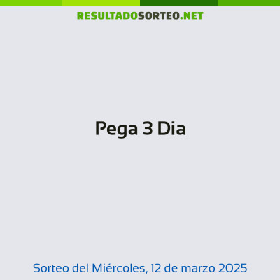 Pega 3 Dia del 12 de marzo de 2025