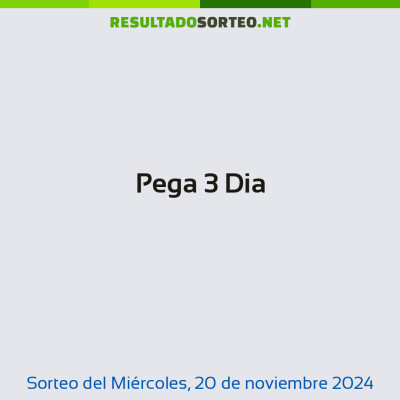 Pega 3 Dia del 20 de noviembre de 2024