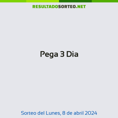 Pega 3 Dia del 8 de abril de 2024