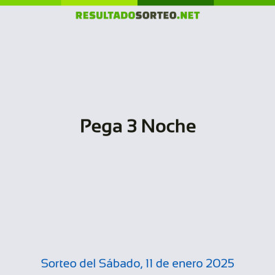 Pega 3 Noche del 11 de enero de 2025