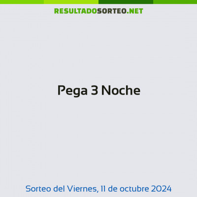 Pega 3 Noche del 11 de octubre de 2024