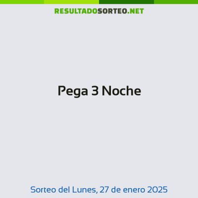 Pega 3 Noche del 27 de enero de 2025