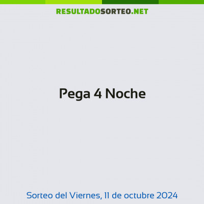 Pega 4 Noche del 11 de octubre de 2024