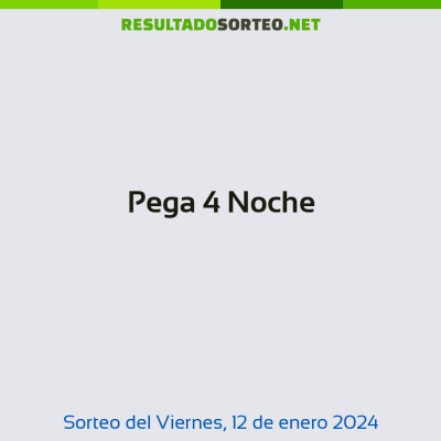 Pega 4 Noche del 12 de enero de 2024