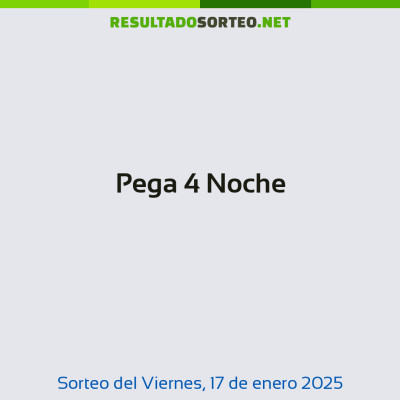 Pega 4 Noche del 17 de enero de 2025