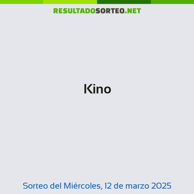 Kino del 12 de marzo de 2025