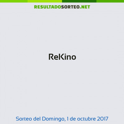 ReKino del 1 de octubre de 2017