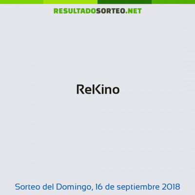 ReKino del 16 de septiembre de 2018