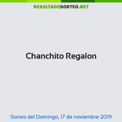 Chanchito Regalon del 17 de noviembre de 2019