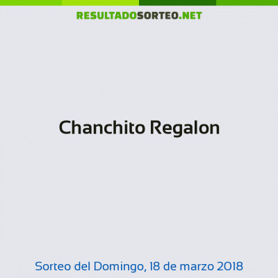 Chanchito Regalon del 18 de marzo de 2018