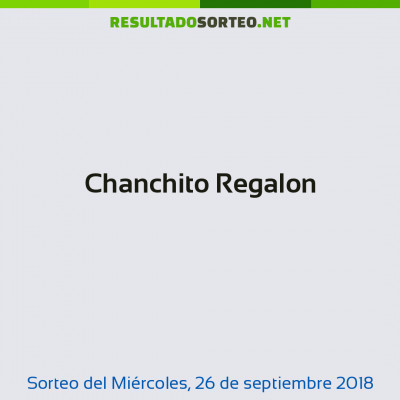 Chanchito Regalon del 26 de septiembre de 2018