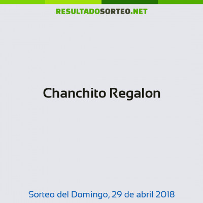 Chanchito Regalon del 29 de abril de 2018