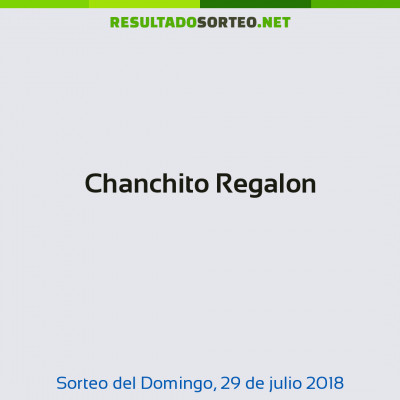 Chanchito Regalon del 29 de julio de 2018