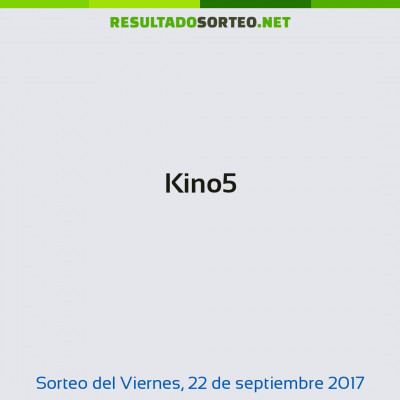 Kino5 del 22 de septiembre de 2017