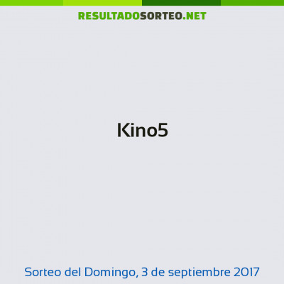 Kino5 del 3 de septiembre de 2017
