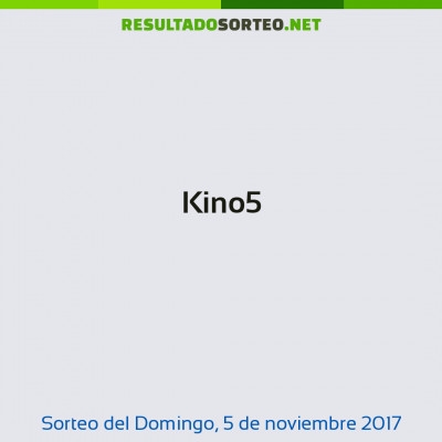 Kino5 del 5 de noviembre de 2017