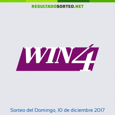 Win 4 del 10 de diciembre de 2017
