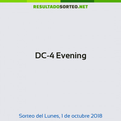 DC-4 Evening del 1 de octubre de 2018
