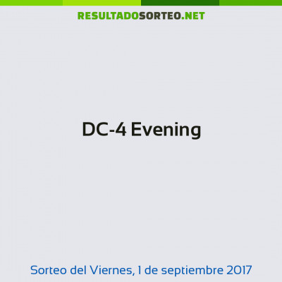 DC-4 Evening del 1 de septiembre de 2017