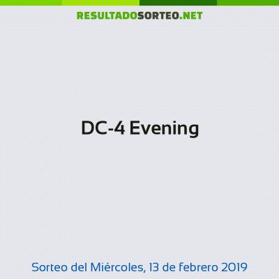 DC-4 Evening del 13 de febrero de 2019