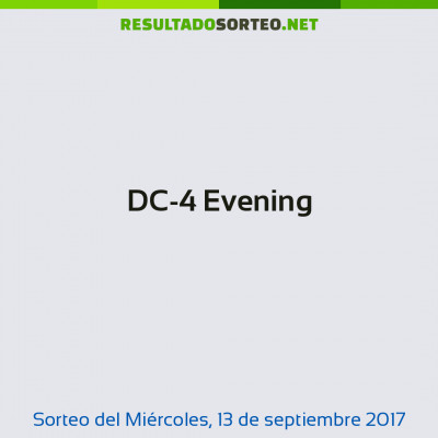 DC-4 Evening del 13 de septiembre de 2017