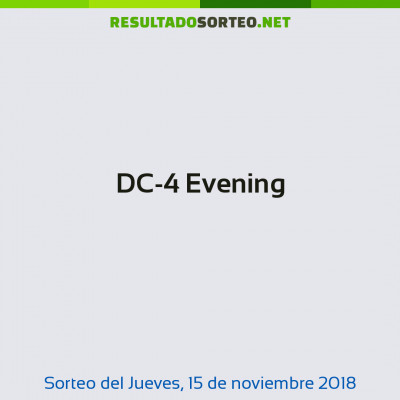 DC-4 Evening del 15 de noviembre de 2018