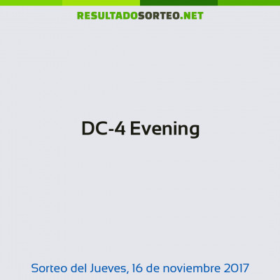 DC-4 Evening del 16 de noviembre de 2017