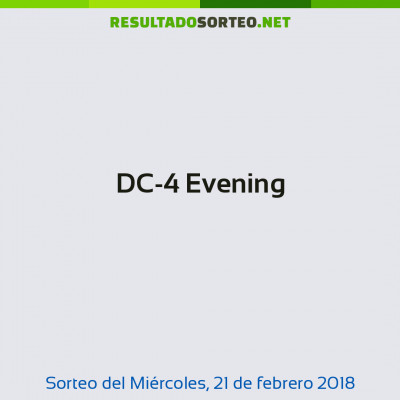 DC-4 Evening del 21 de febrero de 2018