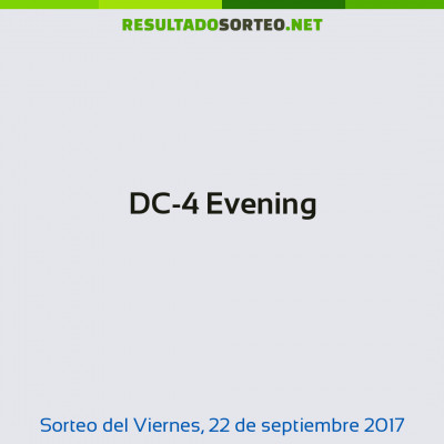 DC-4 Evening del 22 de septiembre de 2017