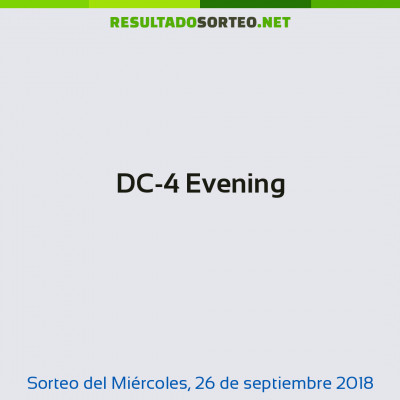 DC-4 Evening del 26 de septiembre de 2018