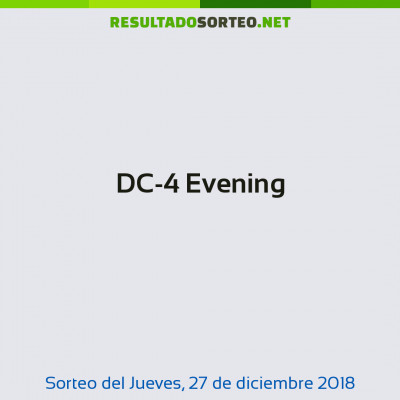 DC-4 Evening del 27 de diciembre de 2018